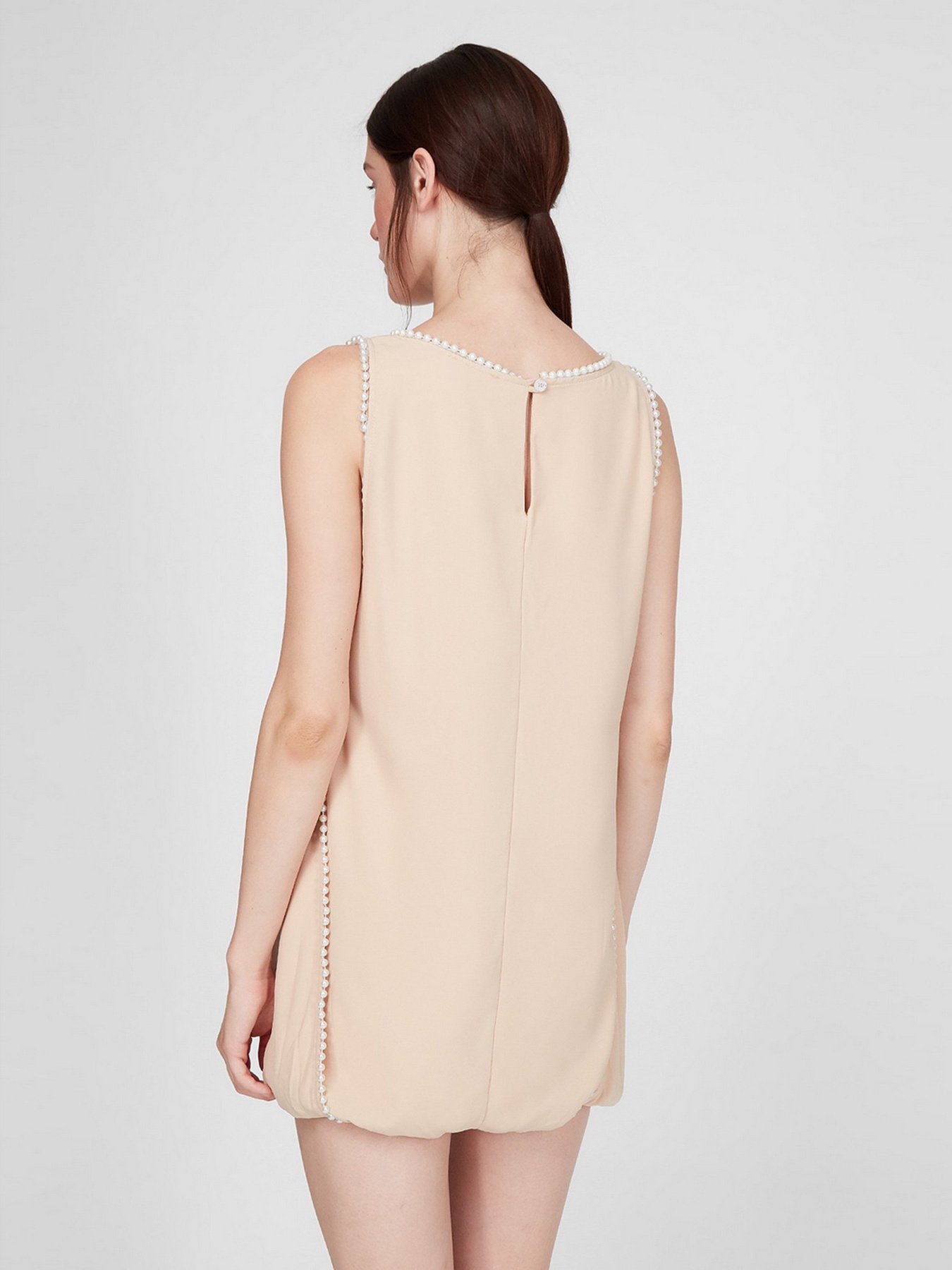 Платье мини Sassofono модель A201-SF-679171, БЕЖЕВИЙ Фото