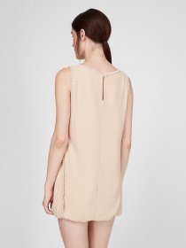 Платье мини Sassofono модель A201-SF-679171, БЕЖЕВИЙ Фото