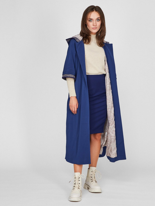 Плащ Sassofono модель A201-SF-109291, ІНДІГО Фото