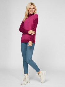 Свитер Sassofono модель A201-SF-728112, Фуксія Фото