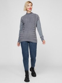 Свитер Sassofono модель A201-SF-728113, Антрацит Свитер Sassofono модель A201-SF-728113, Антрацит Фото