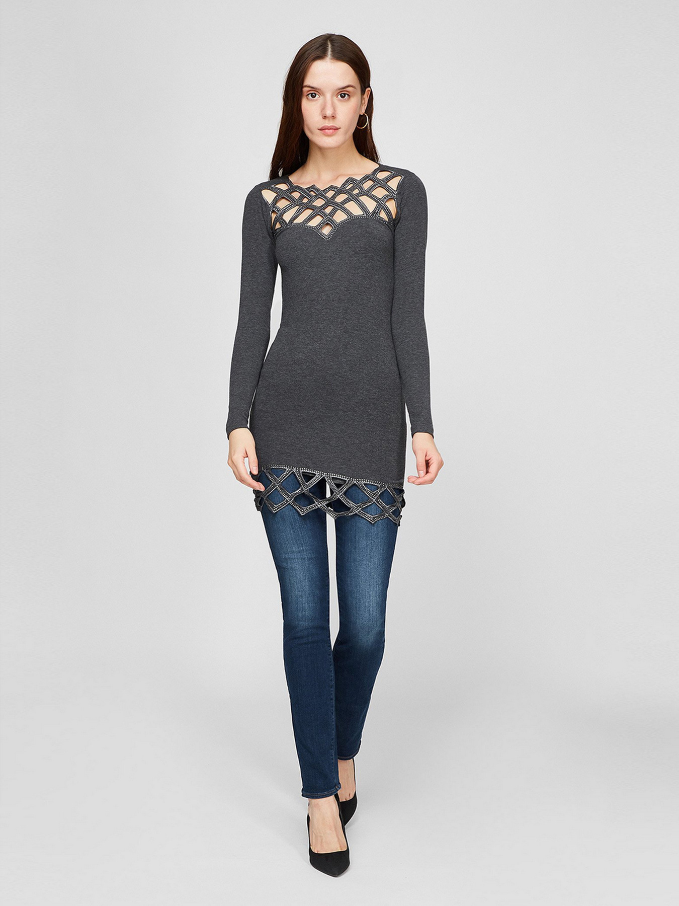 Туніка Sassofono модель A191-SC-3031, АНТРАЦИТ Фото