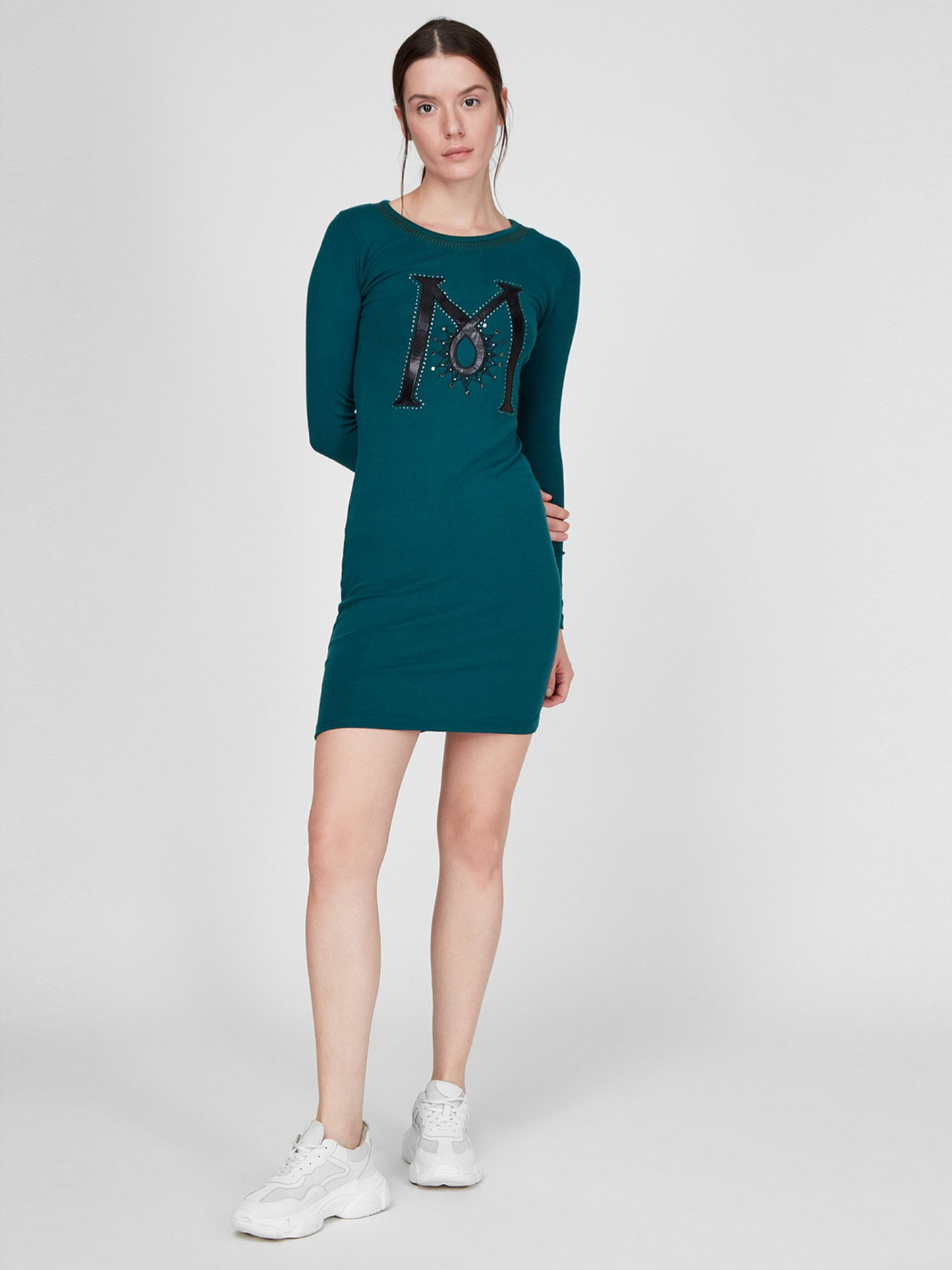 Платье мини Sassofono модель A191-SC-3283, ЗЕЛЕНИЙ Фото