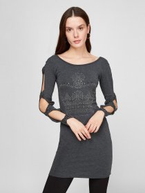 Туніка Sassofono модель A191-SC-3293, АНТРАЦИТ Фото