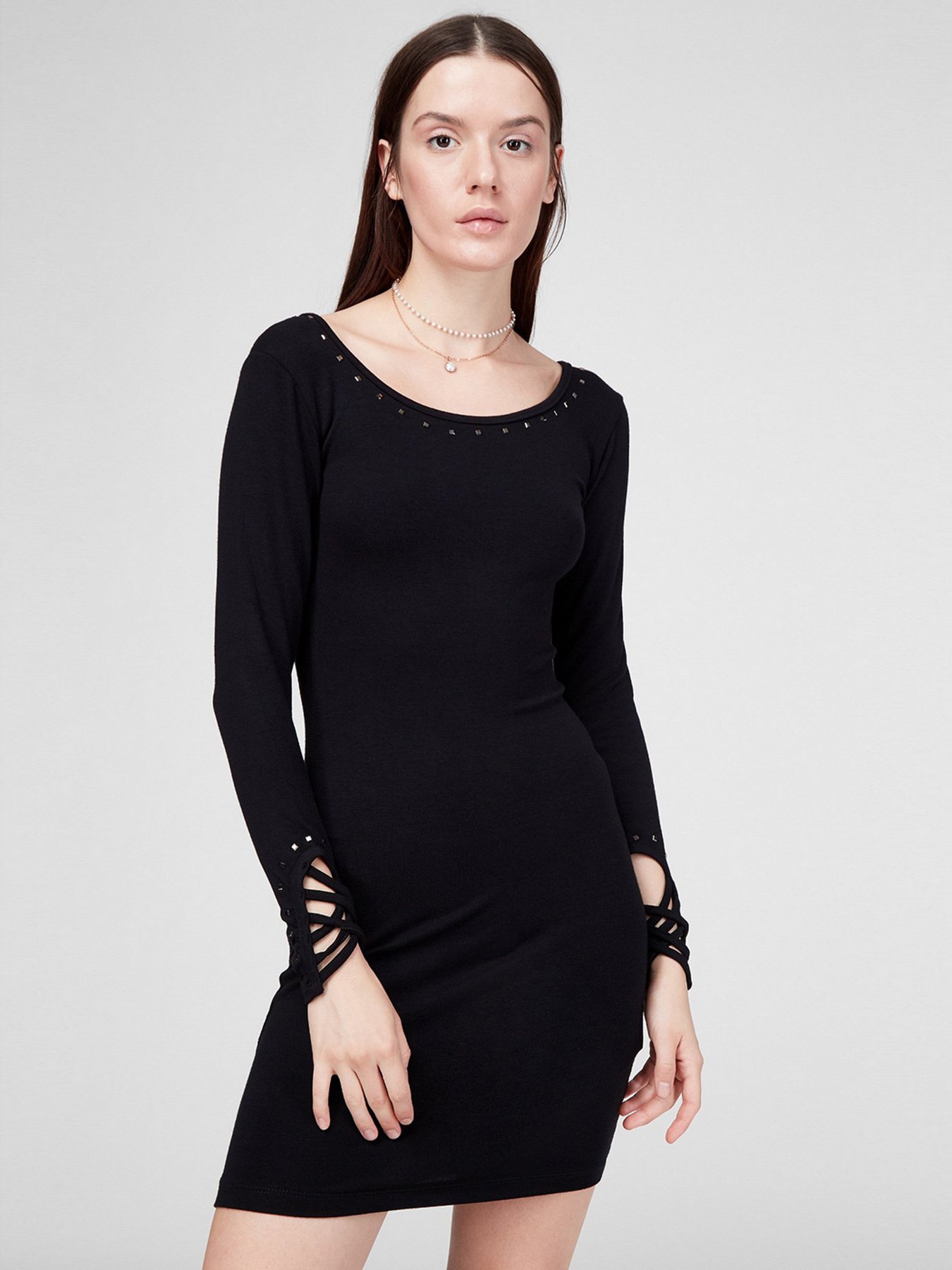 Платье мини Sassofono модель A191-SC-3301, ЧОРНИЙ Фото