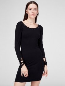 Платье мини Sassofono модель A191-SC-3301, ЧОРНИЙ Фото