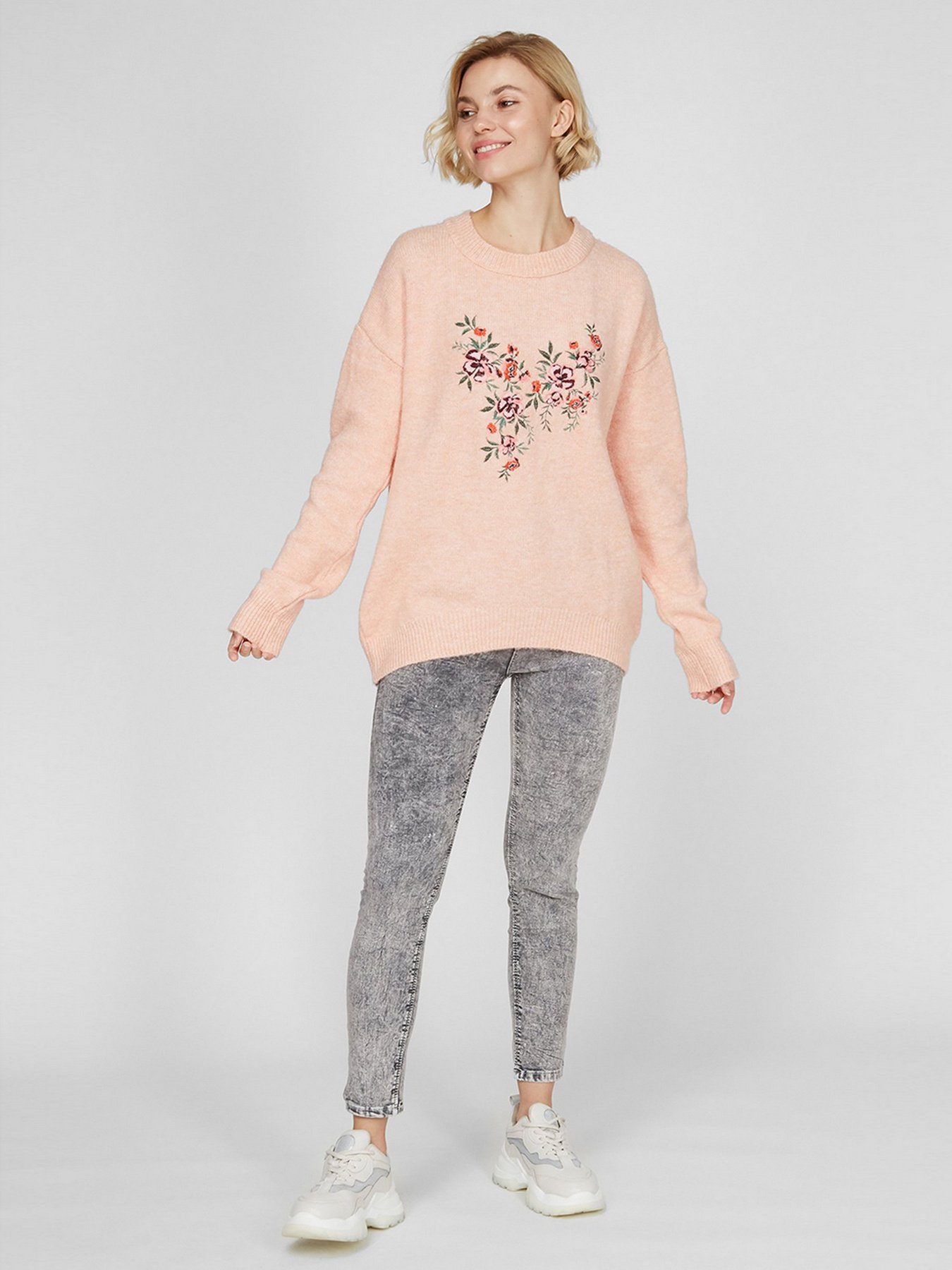 Светр Sassofono модель A191-SC-8KT150, ПУДРОВИЙ Фото