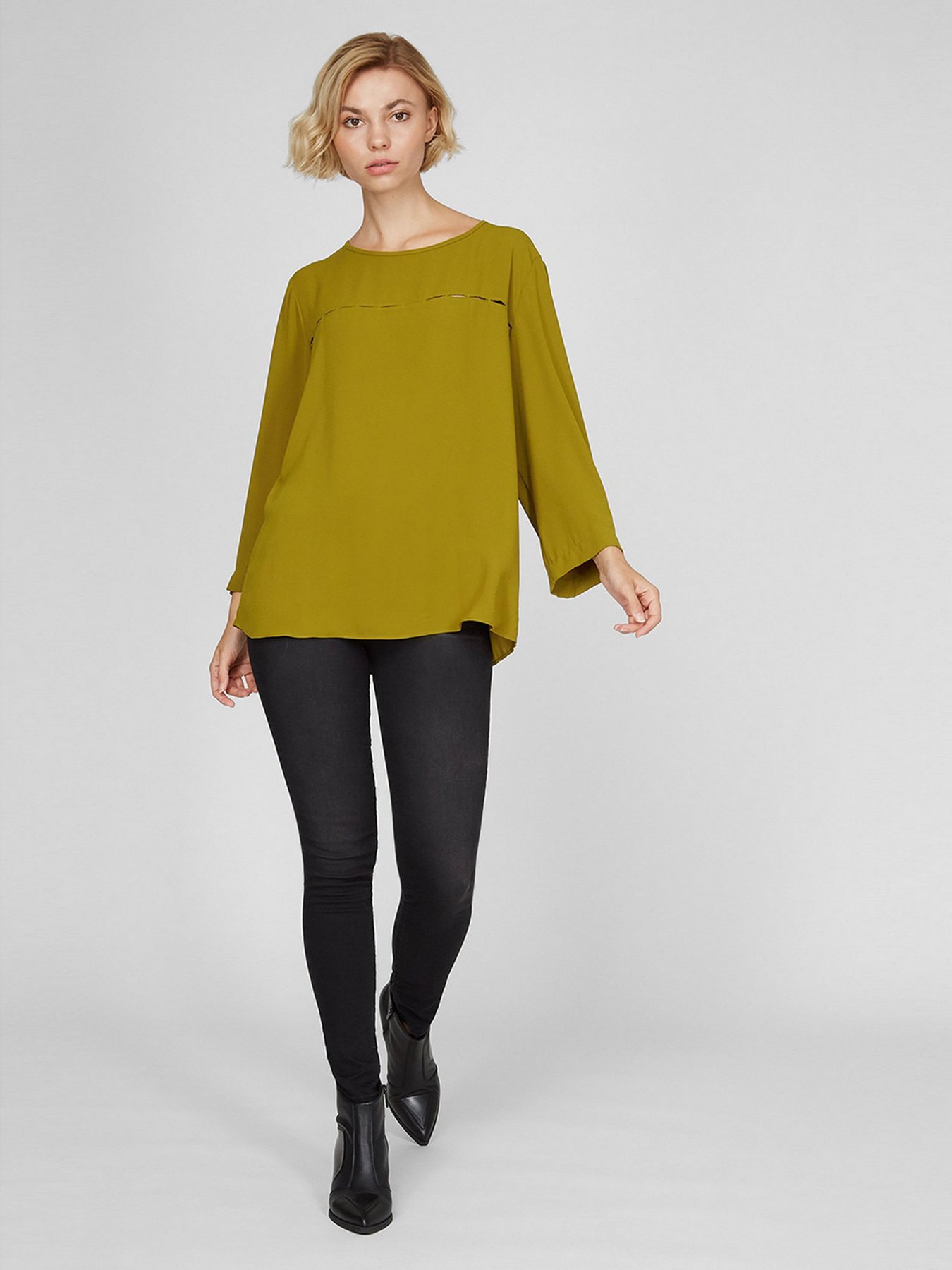 Блуза Sassofono модель A191-SC-907171-2, Оливковий Фото