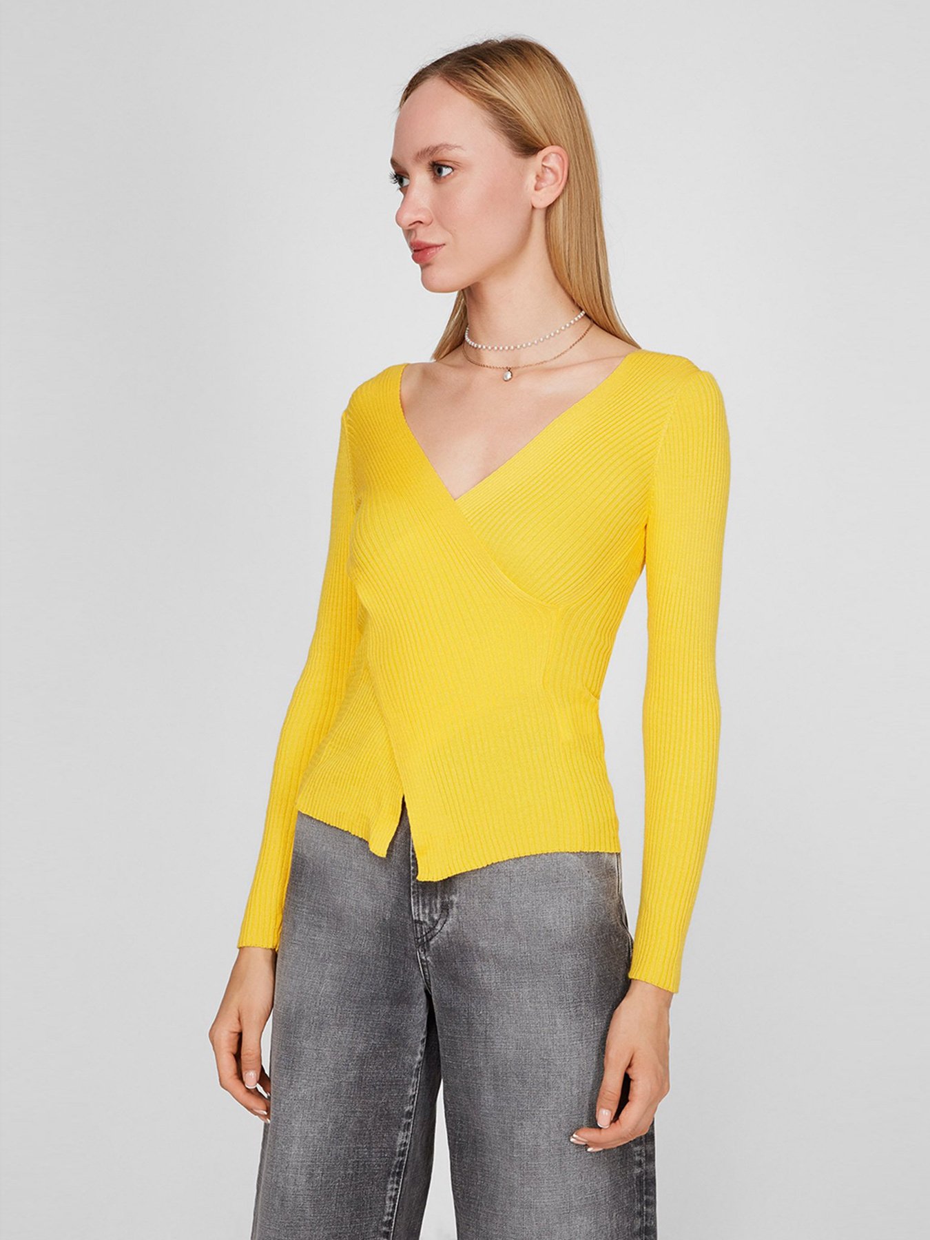 Джемпер Sassofono модель A191-SC-9KT165, ЖОВТИЙ Фото