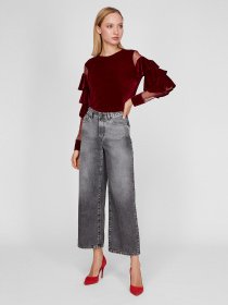 Блуза Sassofono модель A191-SF-172111, Бордовий Фото