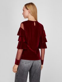 Блуза Sassofono модель A191-SF-172111, Бордовий Фото