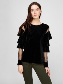 Блуза Sassofono модель A191-SF-172111, Чорний Фото