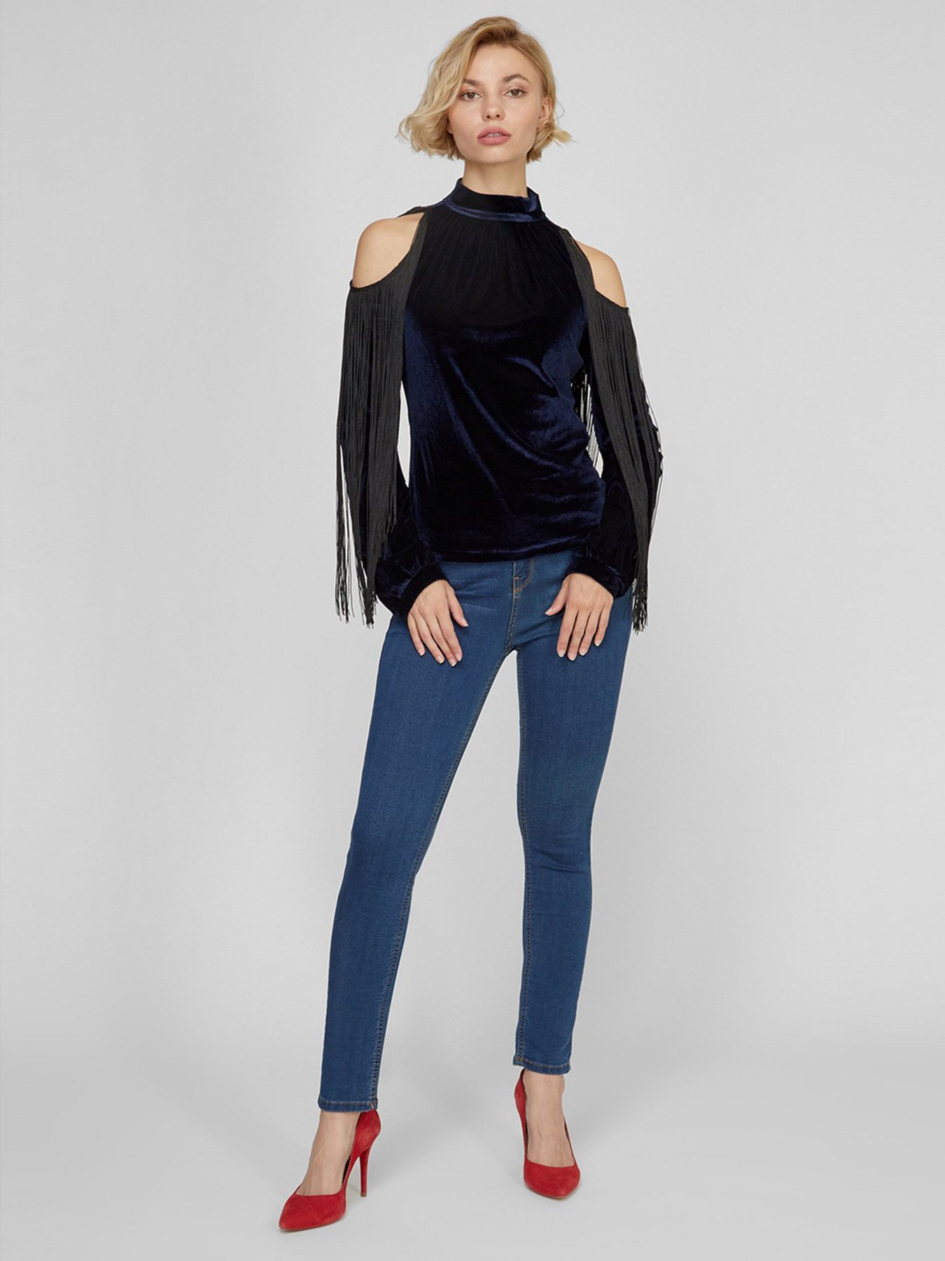 Блуза Sassofono модель A191-SF-209111-1, СИНІЙ Фото