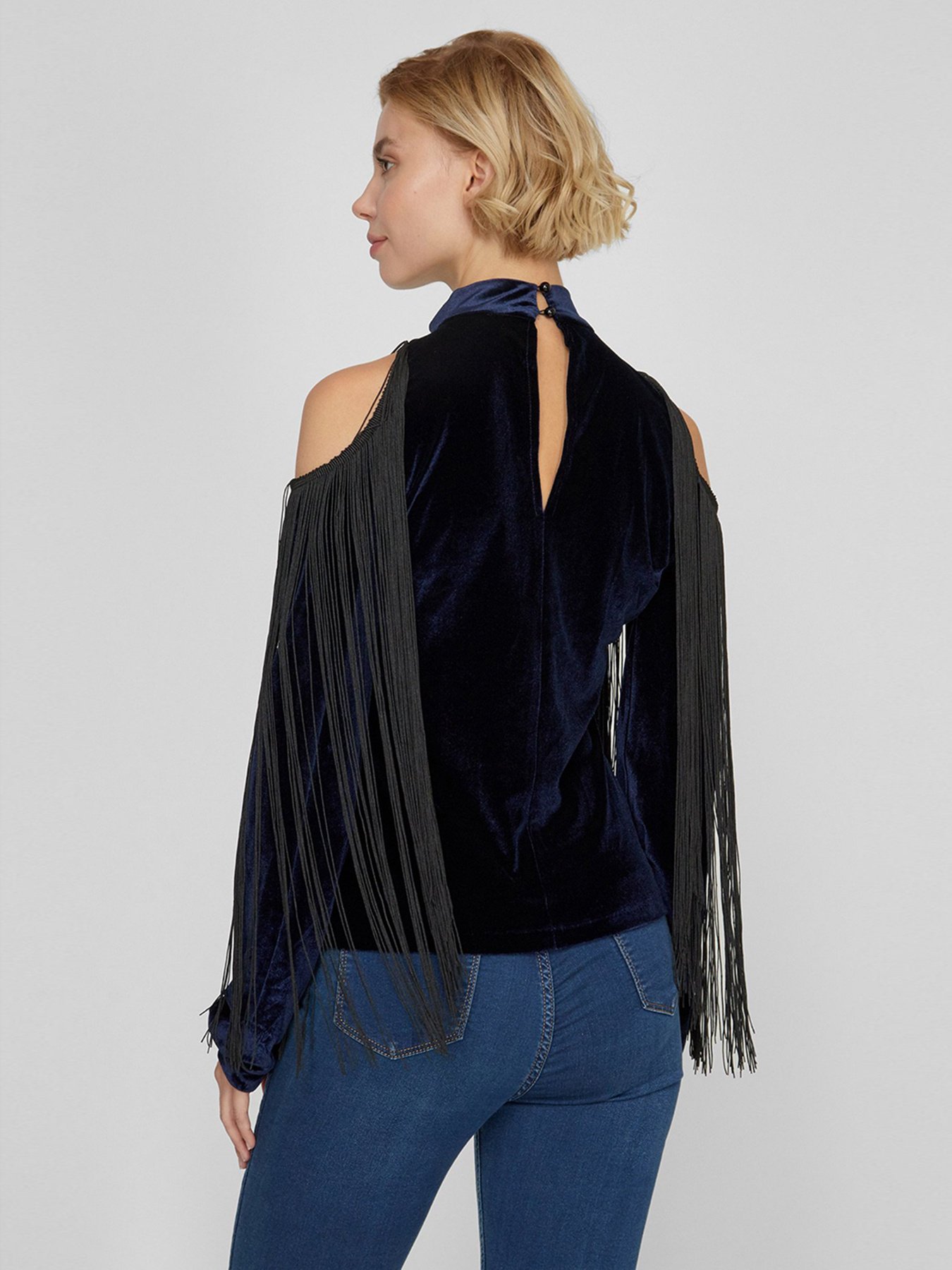 Блуза Sassofono модель A191-SF-209111-1, СИНІЙ Фото