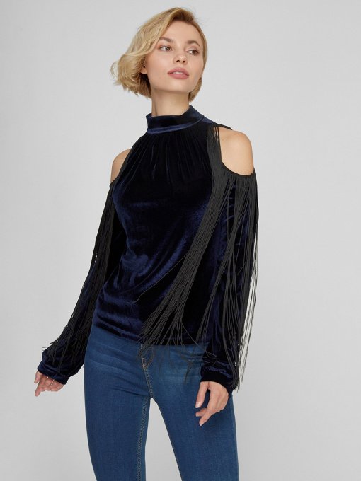 Блуза Sassofono модель A191-SF-209111-1, СИНІЙ Фото