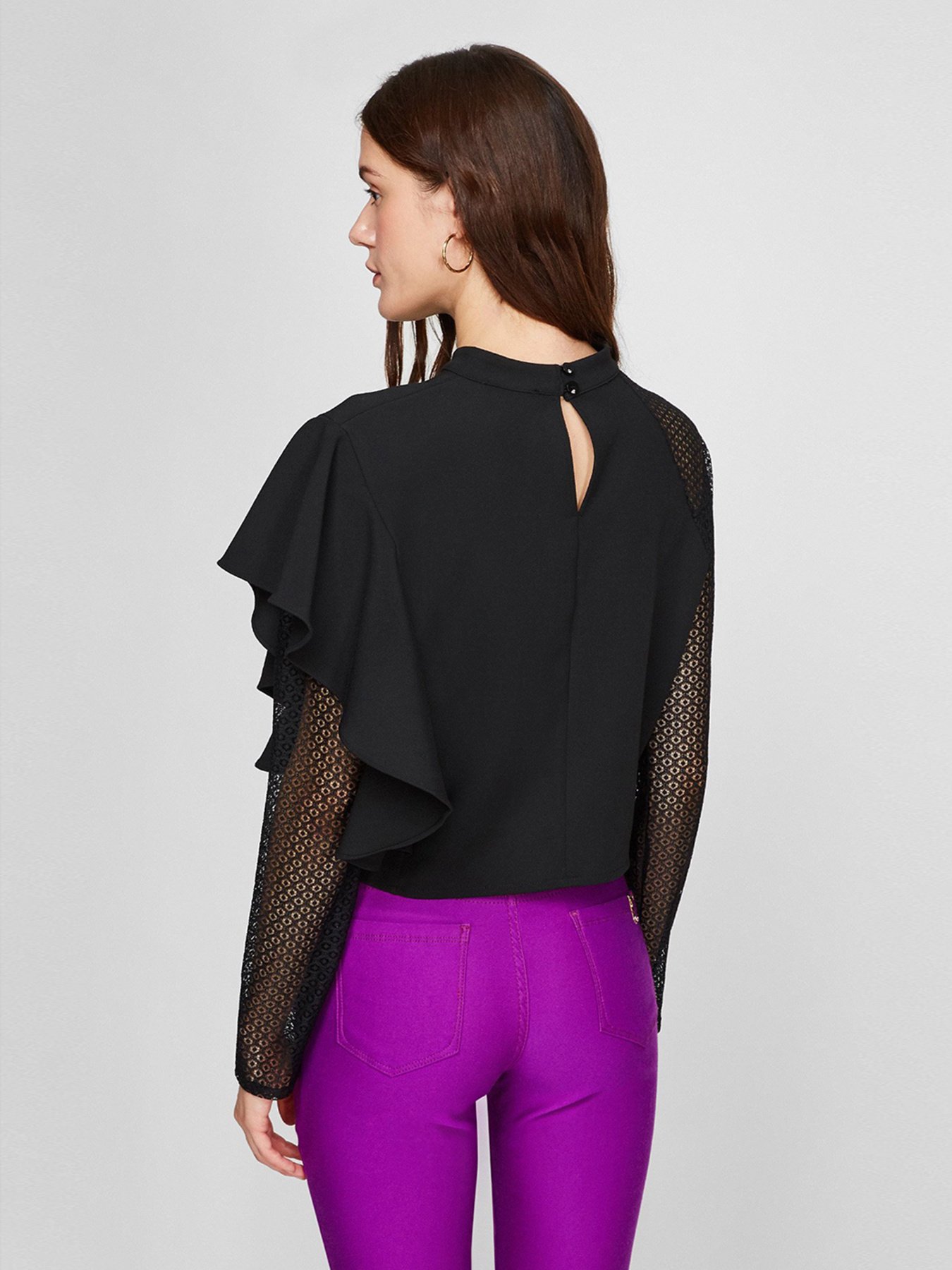 Блуза Sassofono модель A191-SF-228111, ЧОРНИЙ Фото