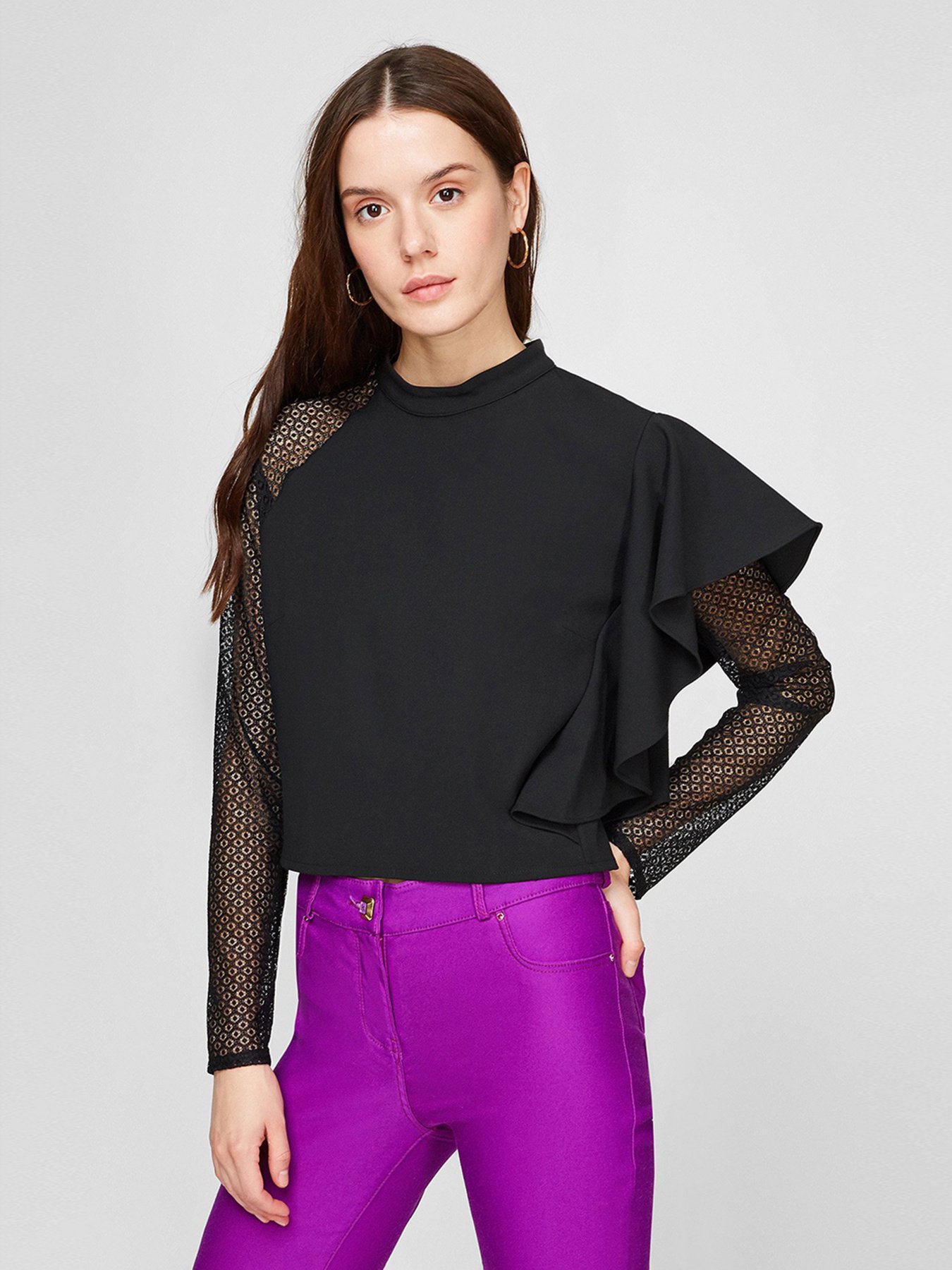 Блуза Sassofono модель A191-SF-228111, ЧОРНИЙ Фото