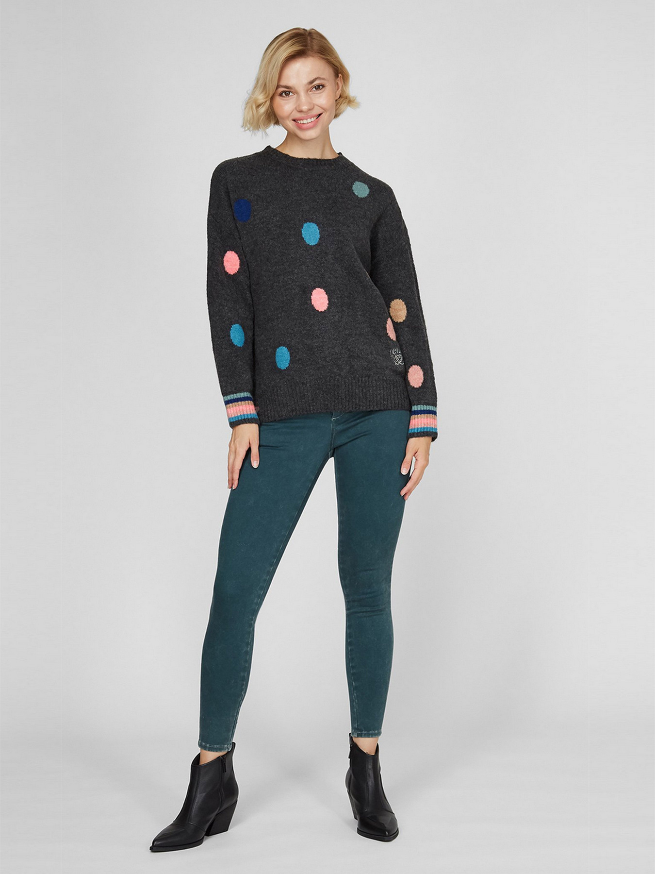 Скіні джинси Sassofono модель A191-SF-321014, Зелений Фото