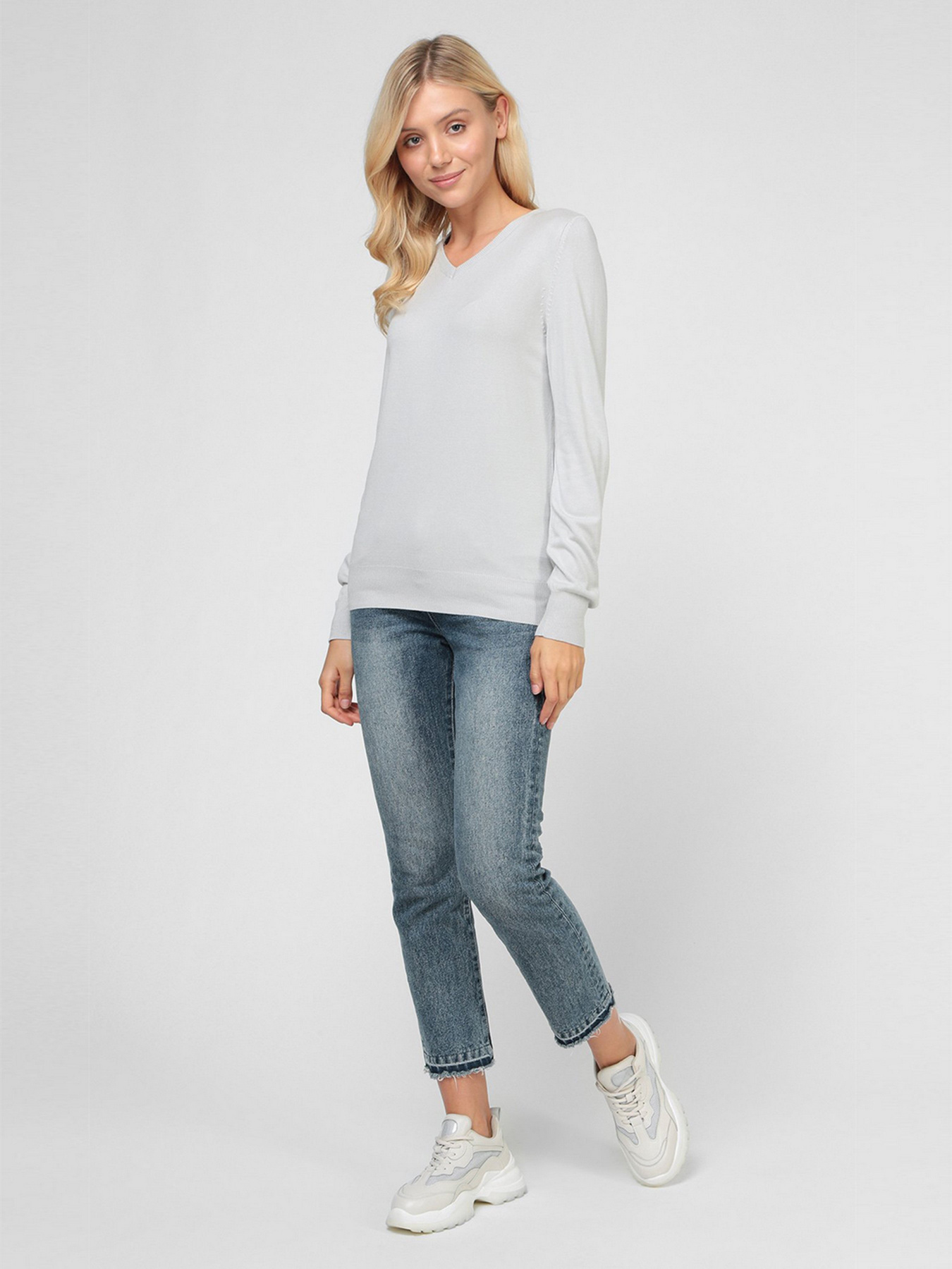 Джемпер Sassofono модель A191-SF-470113, СІРИЙ Фото