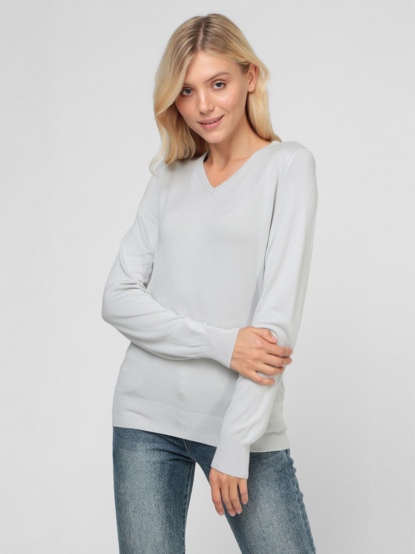 Джемпер Sassofono модель A191-SF-470113, СІРИЙ Фото