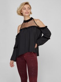 Блуза Sassofono модель A191-SF-263111, ЧОРНИЙ Фото