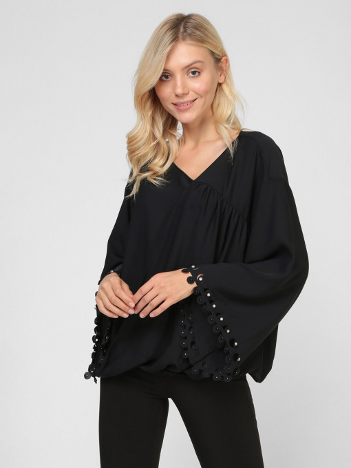 Блуза Sassofono модель A191-SF-318111, ЧОРНИЙ Фото
