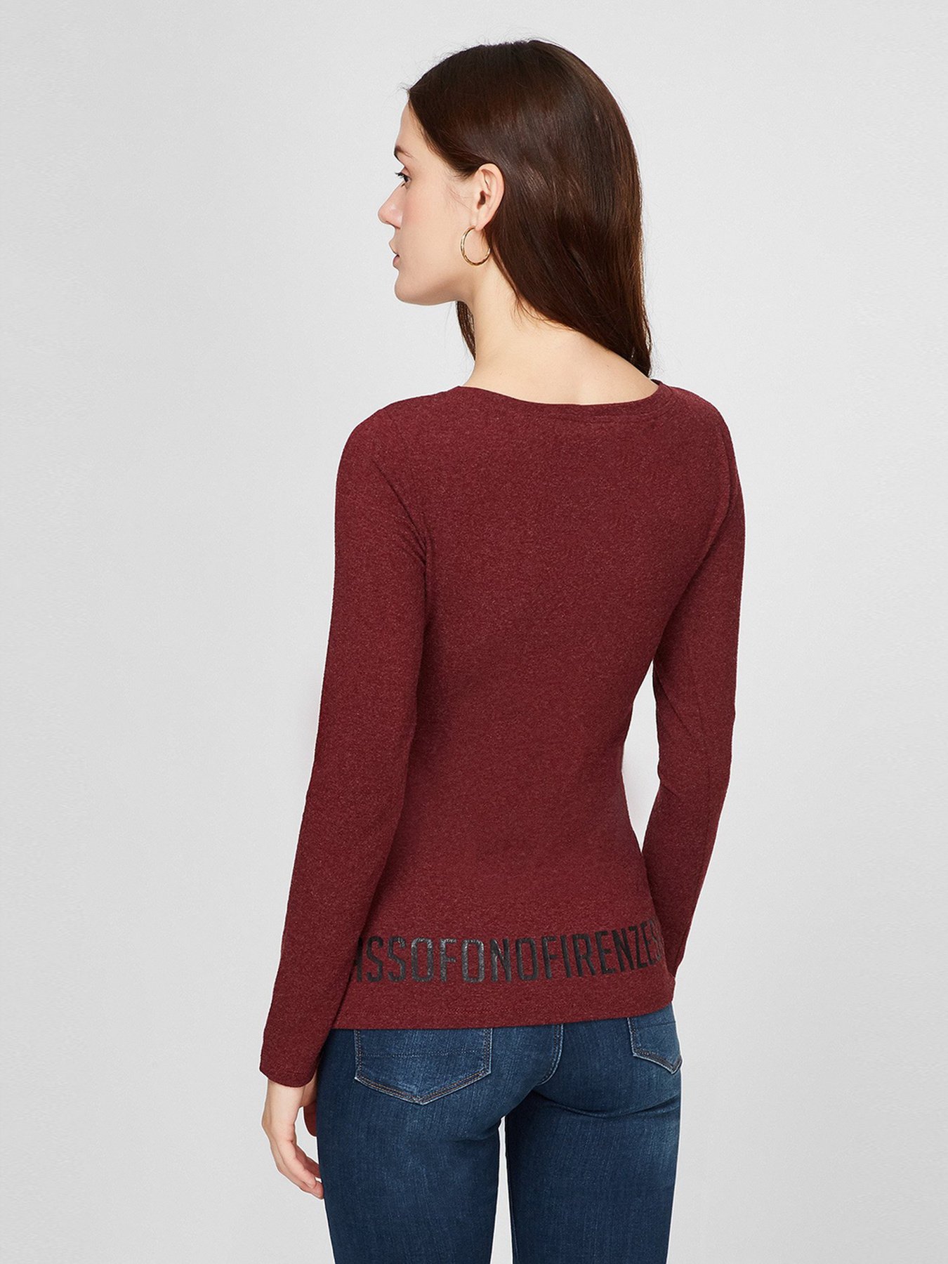 Лонгслив Sassofono модель A191-SF-380111, БОРДОВИЙ Фото