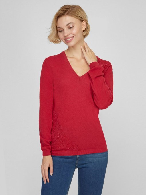 Джемпер Sassofono модель A191-SF-461111, Червоний Фото