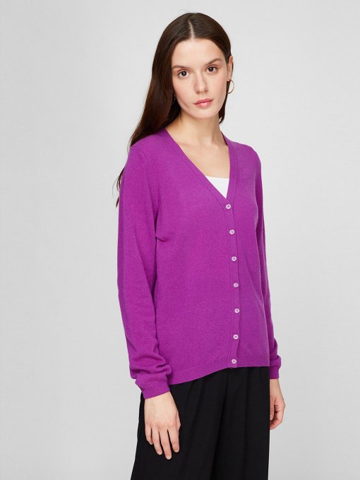 Кардиган Sassofono модель A191-SF-461113, Ліловий Фото