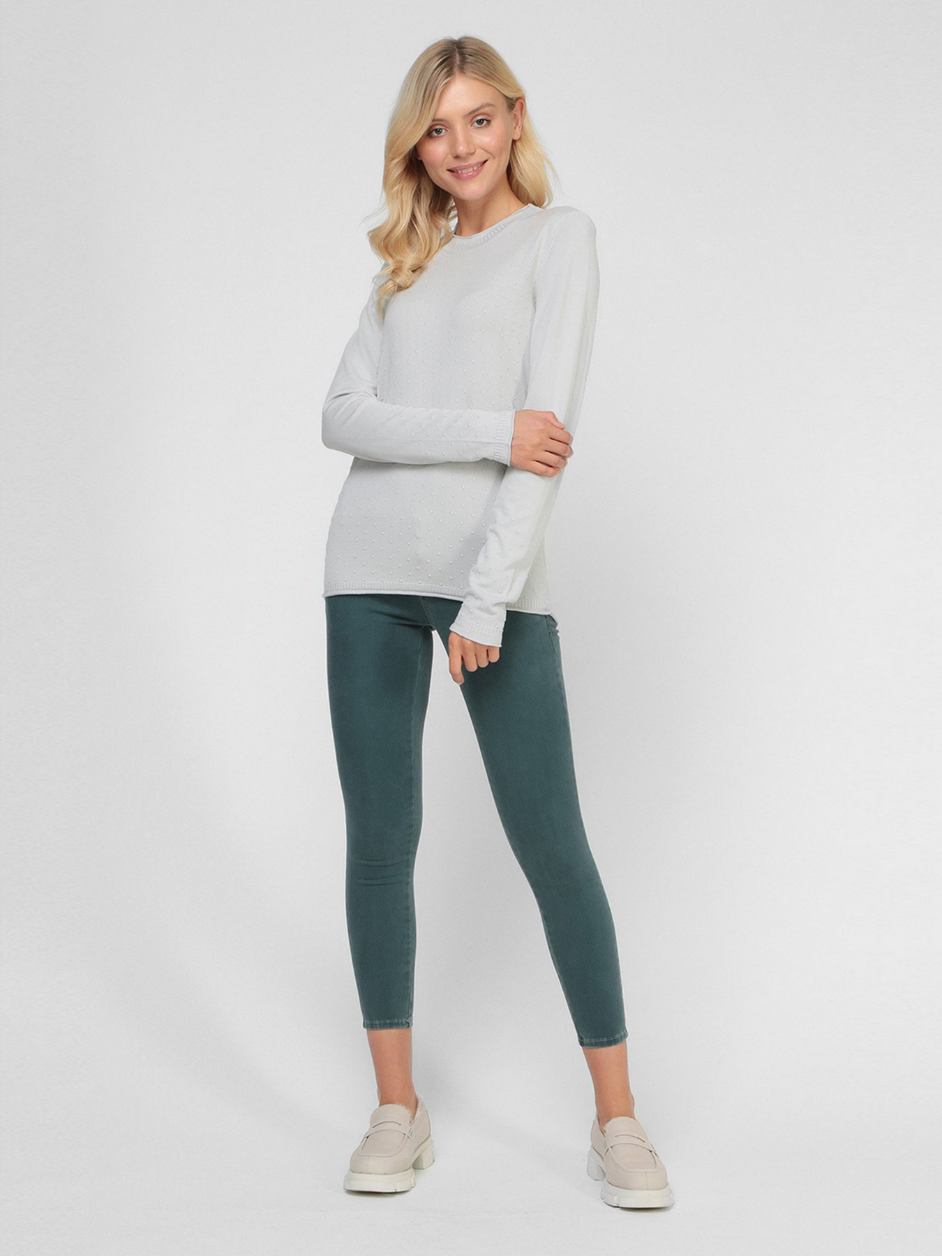 Джемпер Sassofono модель A191-SF-474112, СІРИЙ Фото