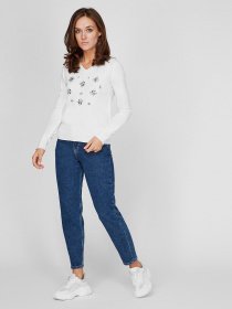 Джемпер Sassofono модель A191-SF-700113-2, МОЛОЧНИЙ Джемпер Sassofono модель A191-SF-700113-2, МОЛОЧНИЙ Фото