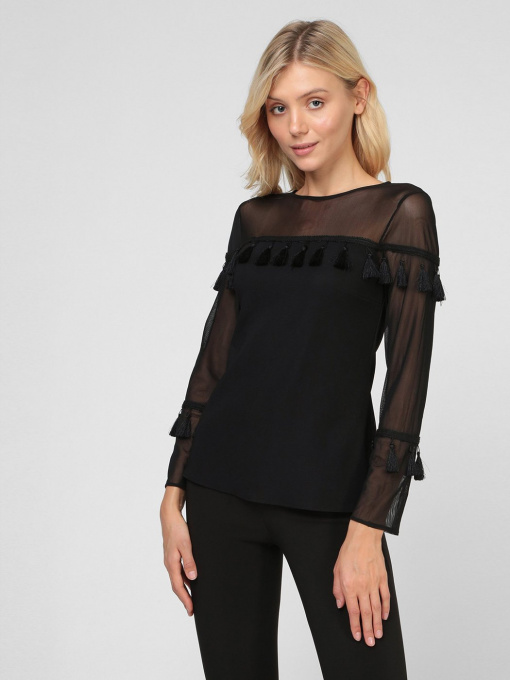 Блуза Sassofono модель A191SC8KBK188, ЧОРНИЙ Фото