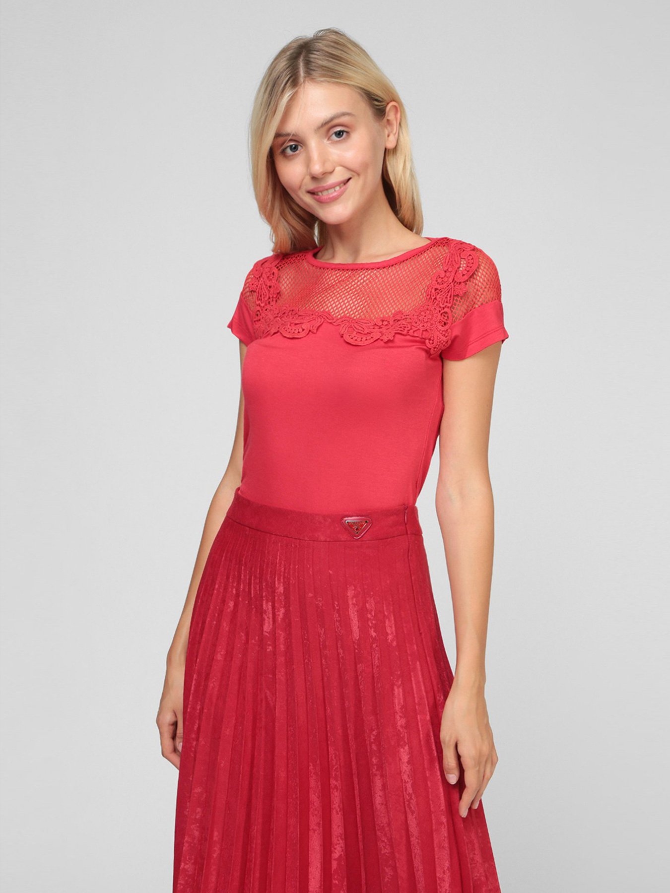 Футболка Sassofono модель A191SC8YB123, ЧЕРВОНИЙ Фото