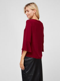 Блуза Sassofono модель A201-SC-25000, Бордовий Фото
