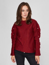 Джемпер Sassofono модель A201-SC-27625, Бордовий Фото