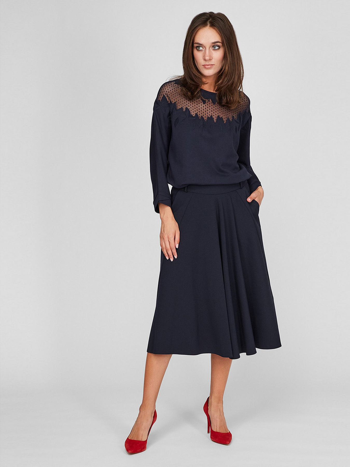 Блуза Sassofono модель A201-SC-907661-1, Синій Фото