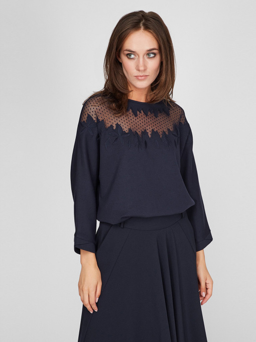 Блуза Sassofono модель A201-SC-907661-1, Синій Фото