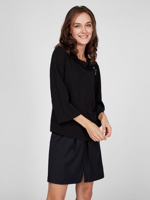 Блуза Sassofono модель A201-SC-907670-2, Чорний Фото