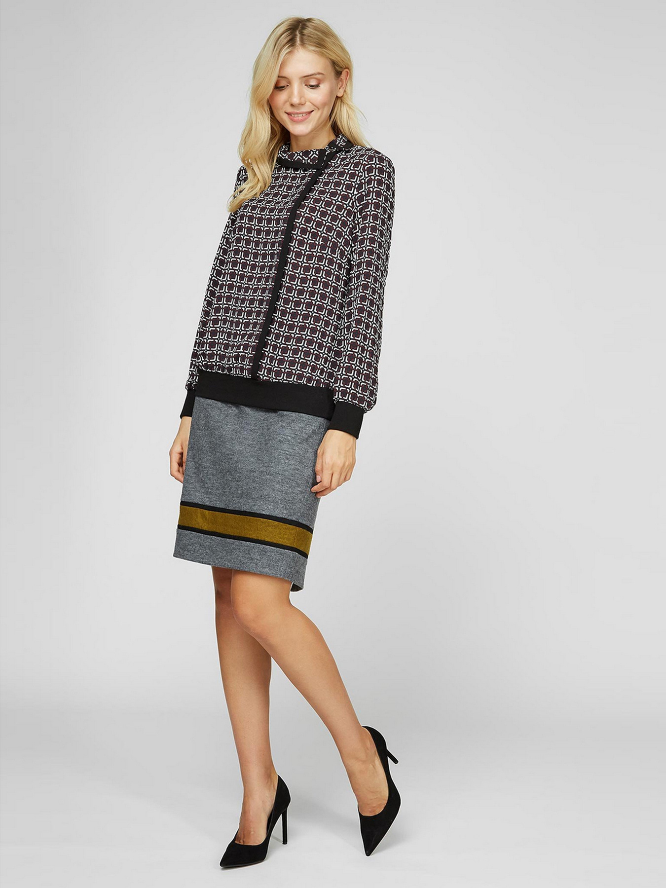 Блуза Sassofono модель A201-SC-927175-2, БОРДОВИЙ Фото