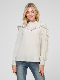 Блуза Sassofono модель A201-SF-173111, Молочний Фото