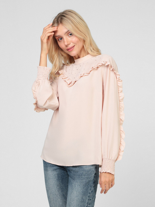 Блуза Sassofono модель A201-SF-173111, ПУДРОВИЙ Фото