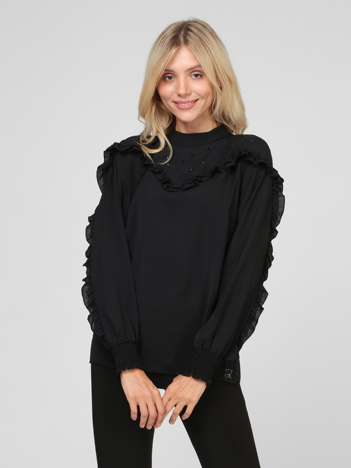 Блуза Sassofono модель A201-SF-173111, Чорний Фото