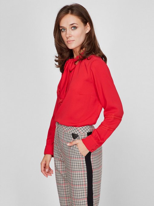 Блуза Sassofono модель A201-SF-203111, Червоний Фото
