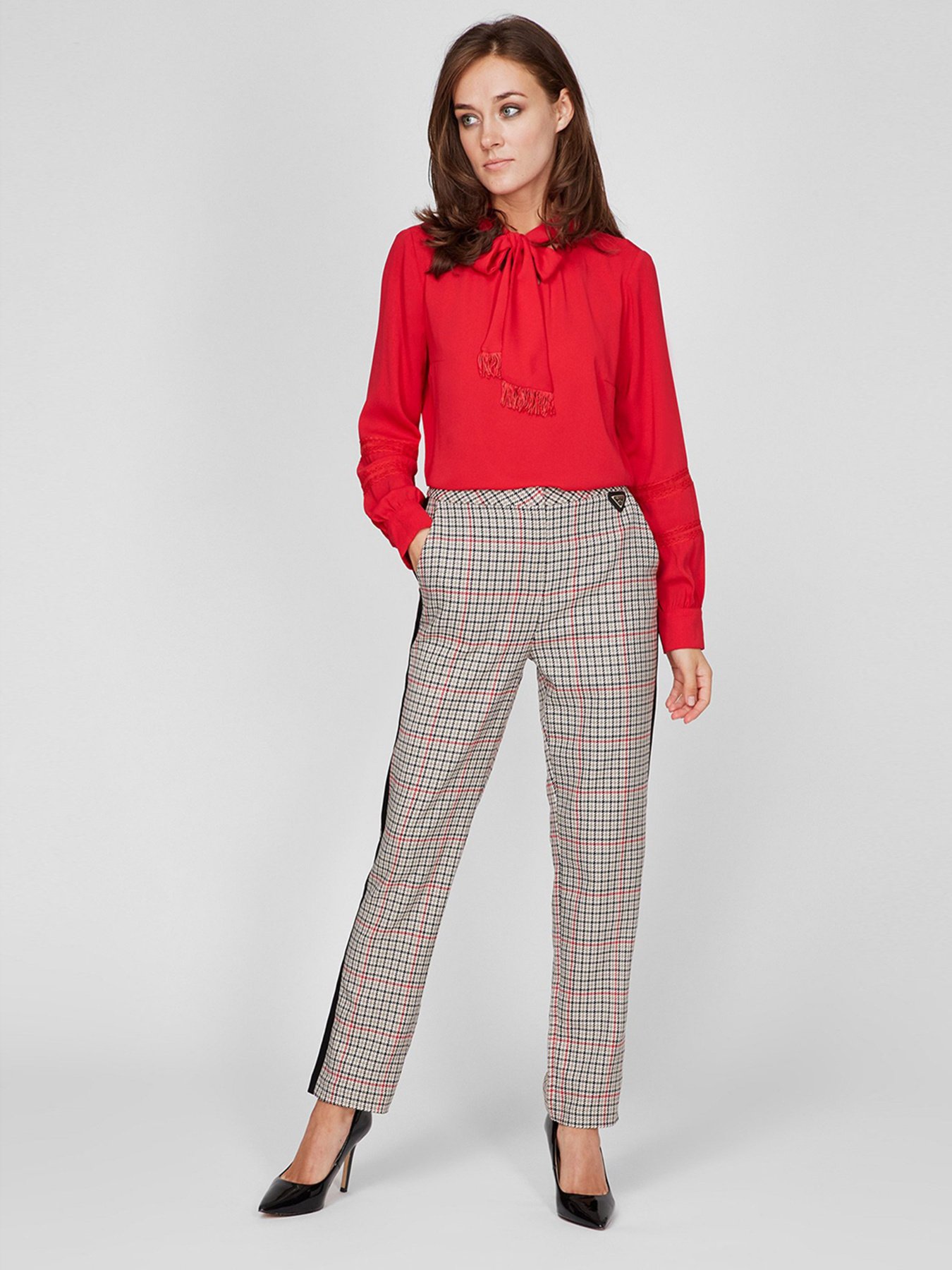 Блуза Sassofono модель A201-SF-203111, Червоний Блуза Sassofono модель A201-SF-203111, Червоний Фото