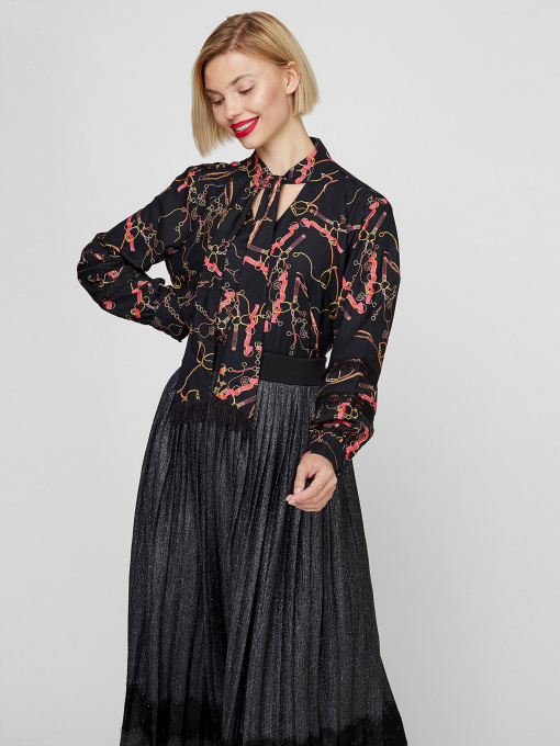 Блуза Sassofono модель A201-SF-203111-1, Чорний Фото