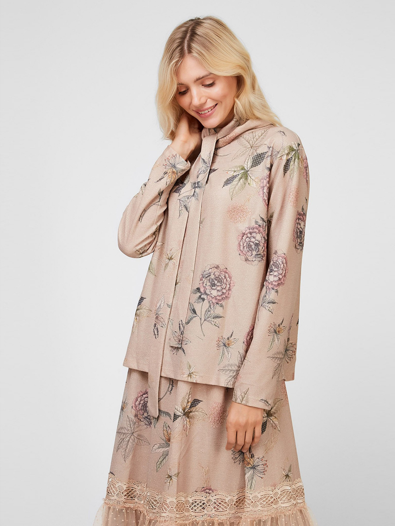 Блуза Sassofono модель A201-SF-253112, БЕЖЕВИЙ Фото