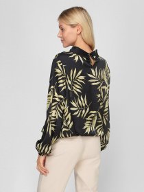 Блуза Sassofono модель A201-SF-269112, ЧОРНИЙ-ОЛИВКОВИЙ Фото
