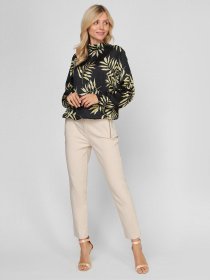 Блуза Sassofono модель A201-SF-269112, ЧОРНИЙ-ОЛИВКОВИЙ Блуза Sassofono модель A201-SF-269112, ЧОРНИЙ-ОЛИВКОВИЙ Фото