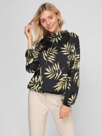 Блуза Sassofono модель A201-SF-269112, ЧОРНИЙ-ОЛИВКОВИЙ Блуза Sassofono модель A201-SF-269112, ЧОРНИЙ-ОЛИВКОВИЙ Фото