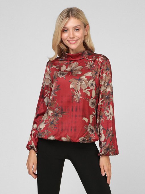 Блуза Sassofono модель A201-SF-269113, ЦЕГЛЯНИЙ Фото